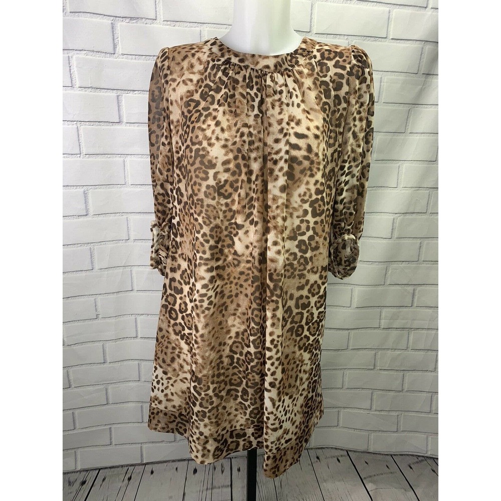 Eva Mendes Leopard Print Dress Size Small